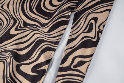 Levoire | Motif Léopard Avec Décolleté En V Et Fente Robe Maxi