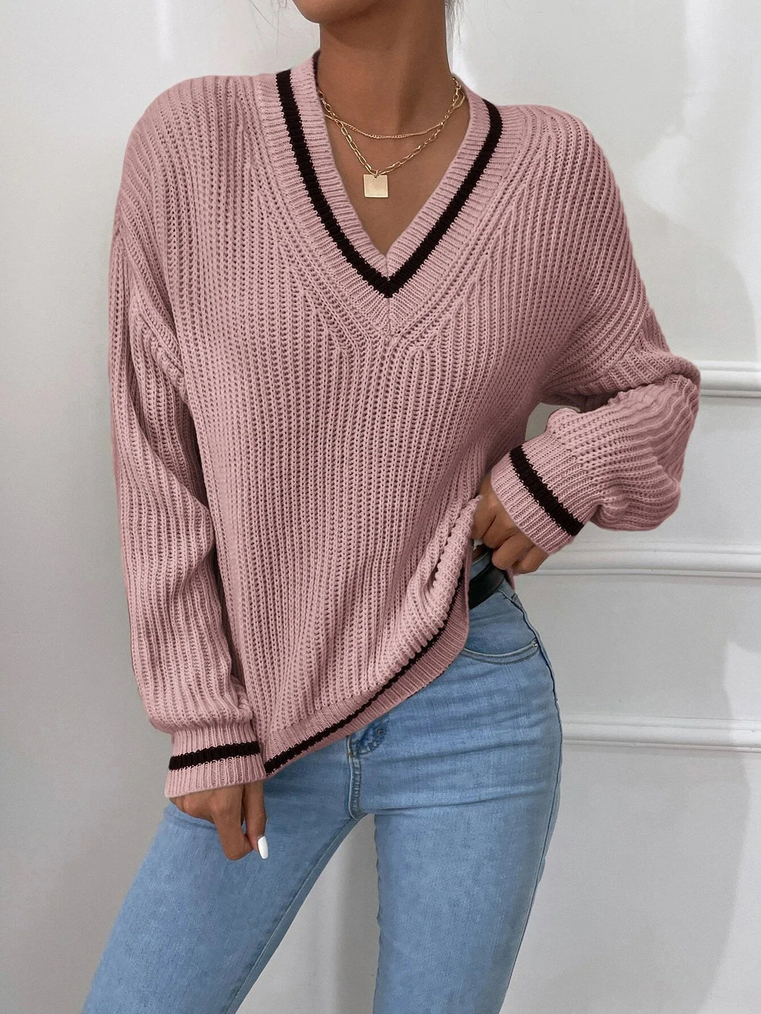 Levoire | Pull En Maille Français Rose
