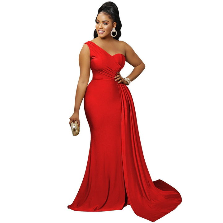 Levoire | En- Épaule Haute Combinaison Robe Maxi Rot