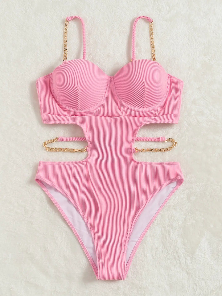 Levoire | Maillot De Bain Une Pièce Avec Découpes Taille Leo Rosarot