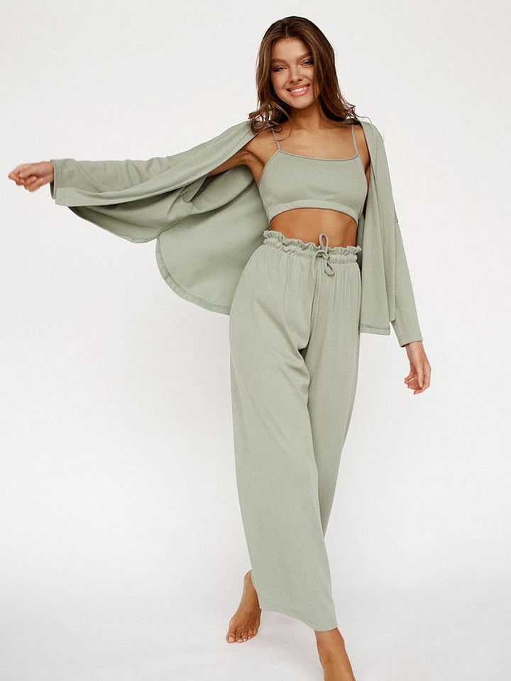 Levoire | Ensemble 3 Pièces Élégant Et Confortable Vert
