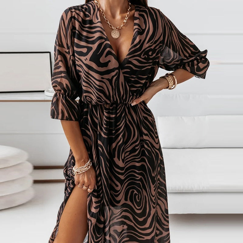 Levoire | Robe Midi Avec Fente Pour Femmes