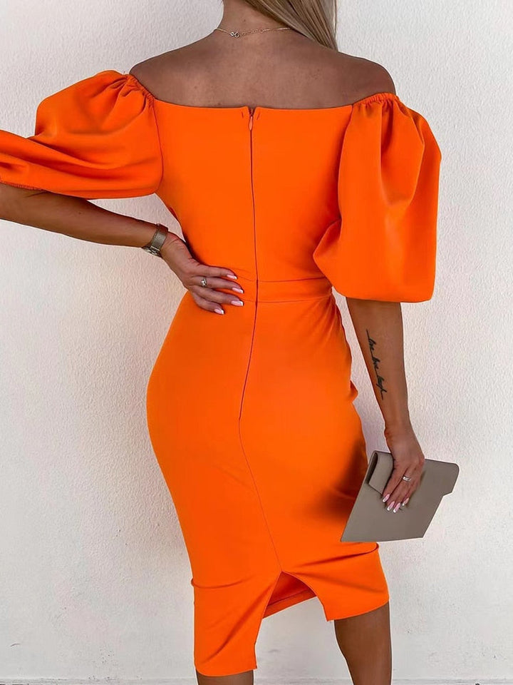 Levoire | Robe Fourreau Manches Bouffantes