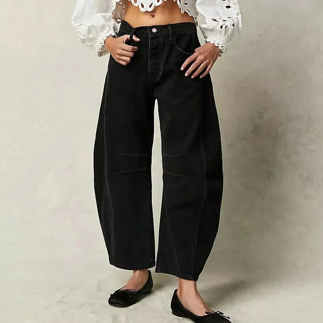 Levoire | Jeans Taille Haute En Denim Pour Femmes Noir