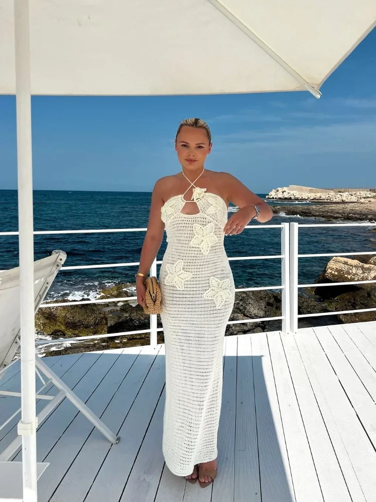 Levoire | Robe Maxi Dos Nu Au Crochet