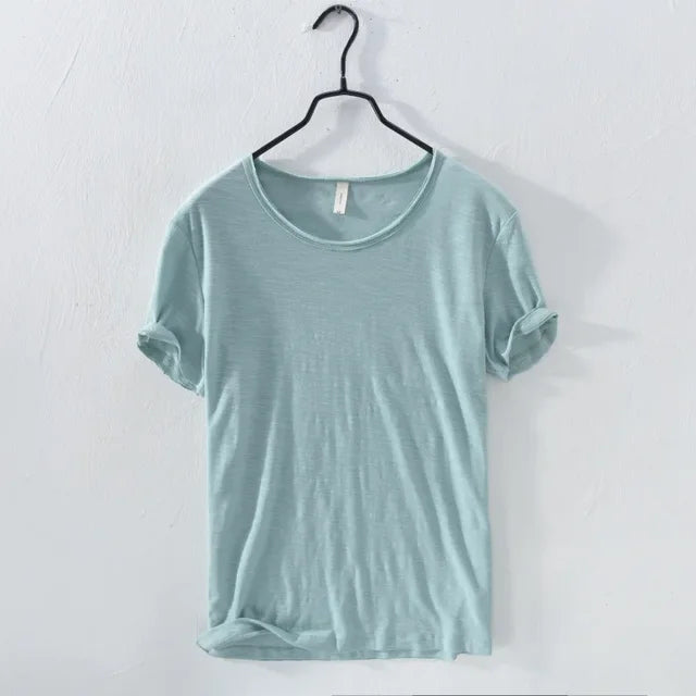 Levoire | T-Shirt Homme Slim Fit En Coton Turquoise