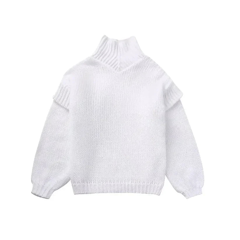 Levoire | Pull En Tricot Avec Col Roulé En Grande Taille Blanc