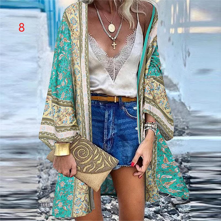 Levoire | Blouse Florale Décontractée Lâche Plage