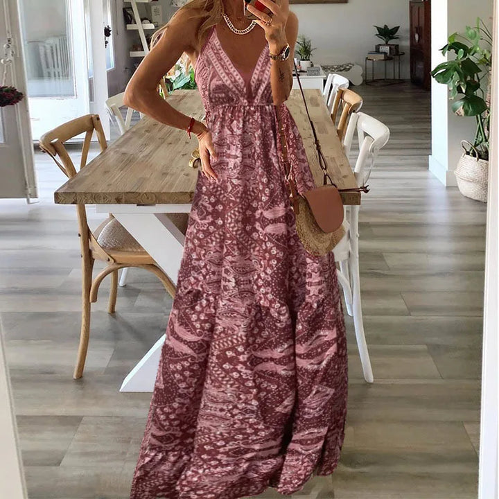 Levoire | Robe Maxi À Imprimé Boho Rosa