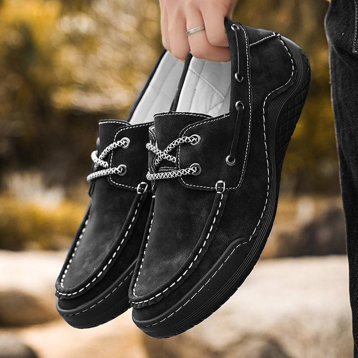 Levoire | Mocassins en daim Noir