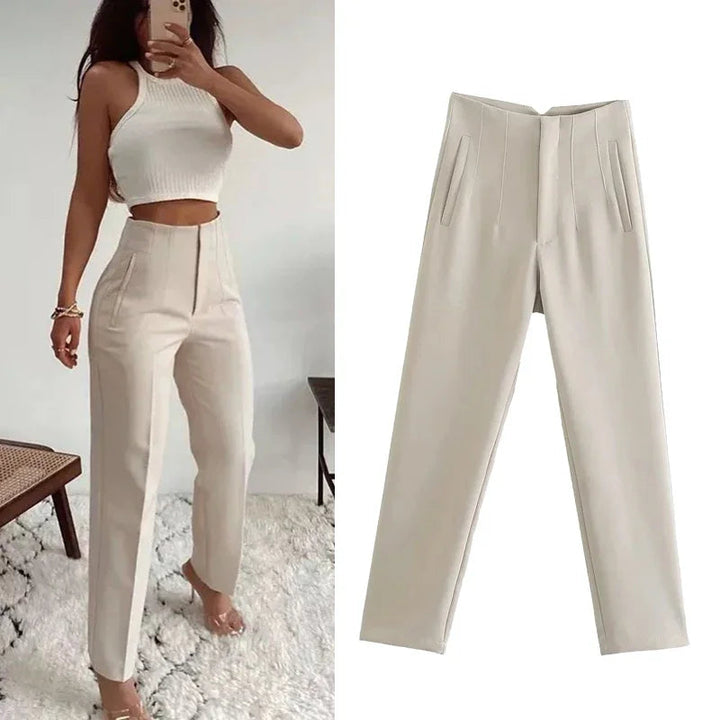 Levoire | Pantalons Formels Taille Haute Avec Une Coupe Slim Et Élégante
