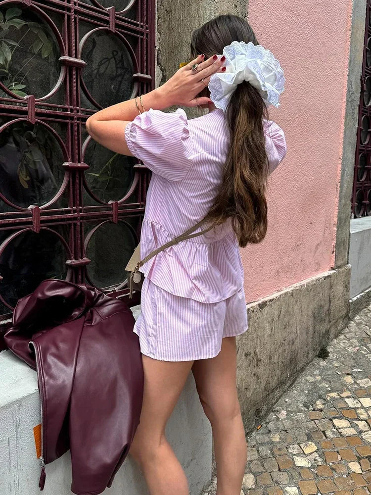 Levoire | Haut Et Shorts Avec Bande Pour L'Été