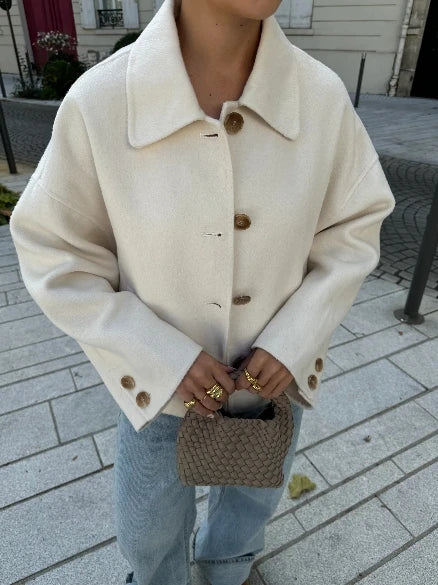 Levoire | Veste Demi-Saison Matelassée Avec Bouton Blanc