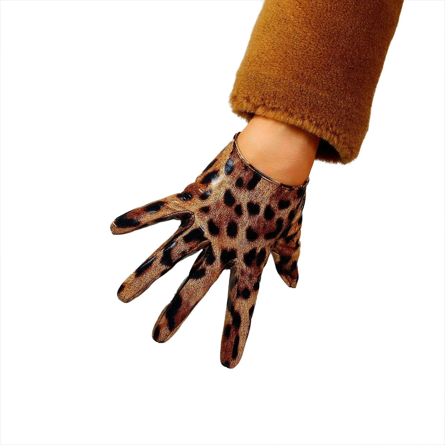 Levoire | Gants Pour Femmes Classiques En Cuir Léopard 16cm M