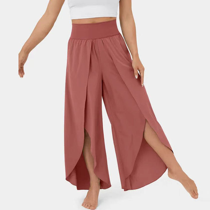 Levoire | Pantalons À Jambes Larges Style Rouge-Rose