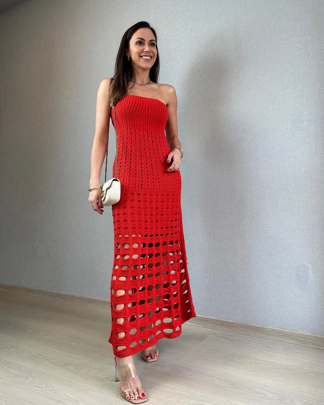 Levoire | Robe Maxi Hult Tricotée Transparente