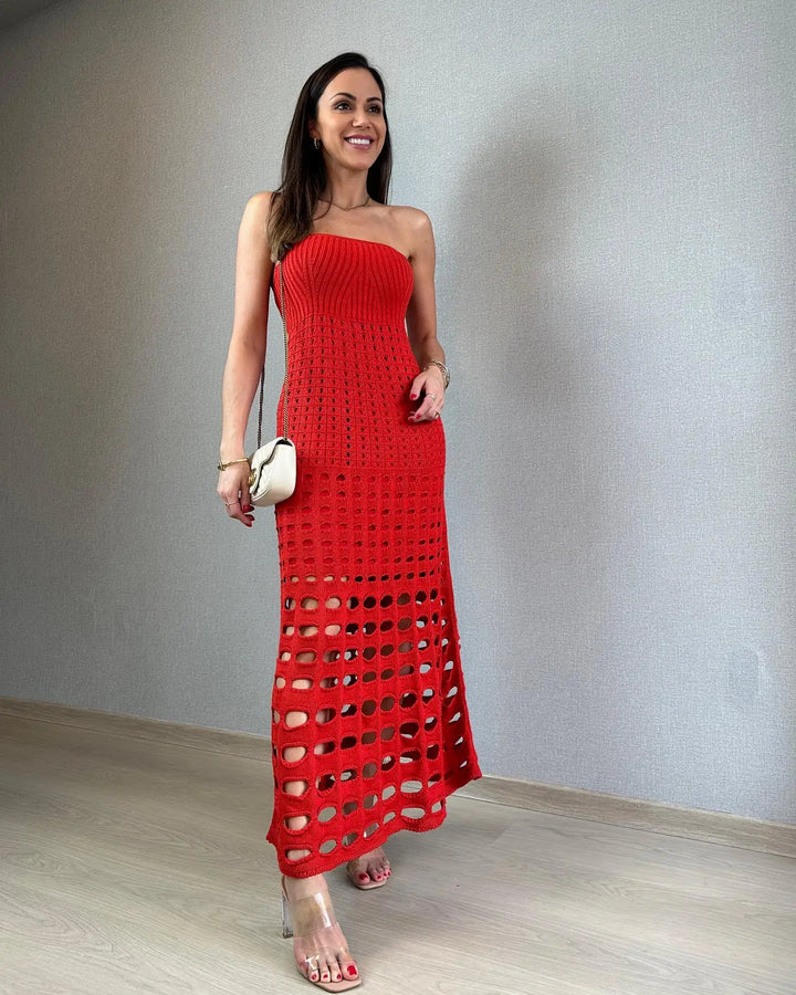 Levoire | Robe Maxi Hult Tricotée Transparente
