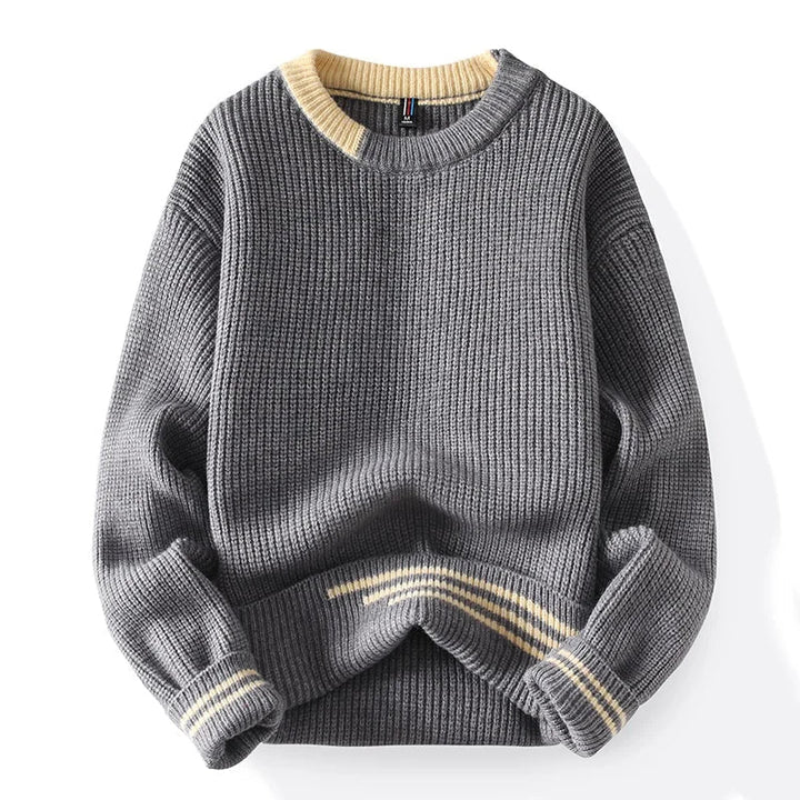 Levoire | Pull Côtelé Élégant Et Confortable Gris