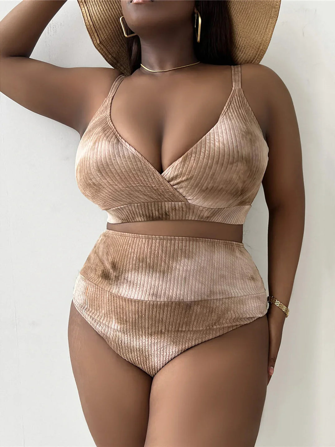 Levoire | Bikini Tie-Dye Grande Taille Café