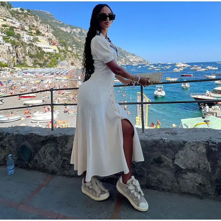Levoire | Élégante Robe Maxi Tricotée Slim