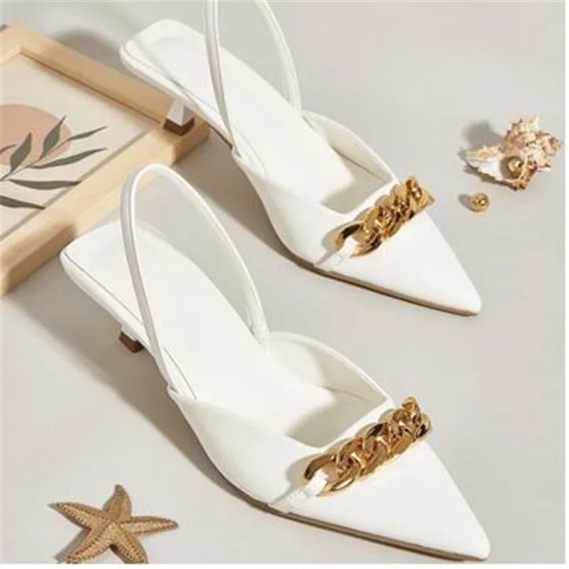 Levoire | Escarpins Élégants Pour Femmes Avec Détail De Chaîne Luxueux