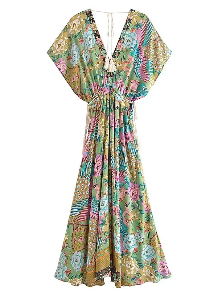 Levoire | Robe Maxi Bohème Paon