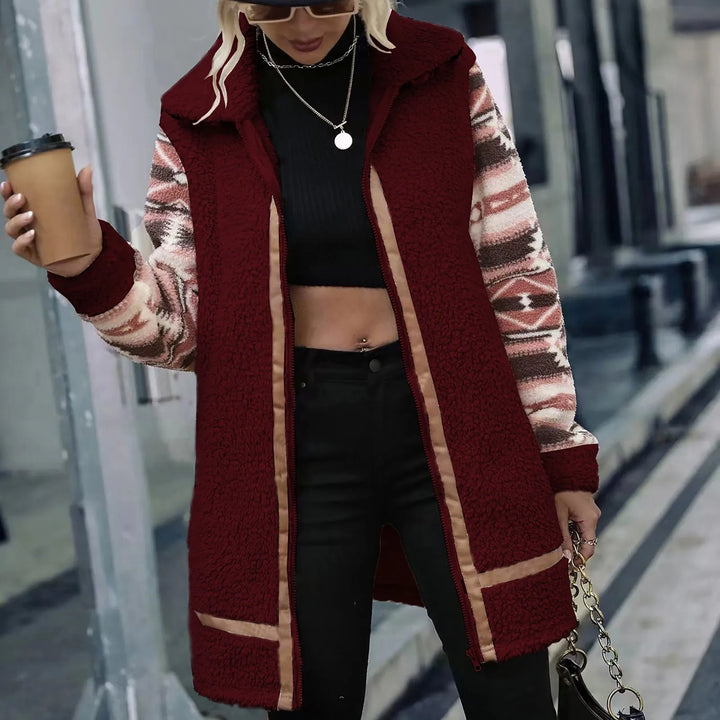 Levoire | Manteau de fourrure chaud pour l'hiver Vin