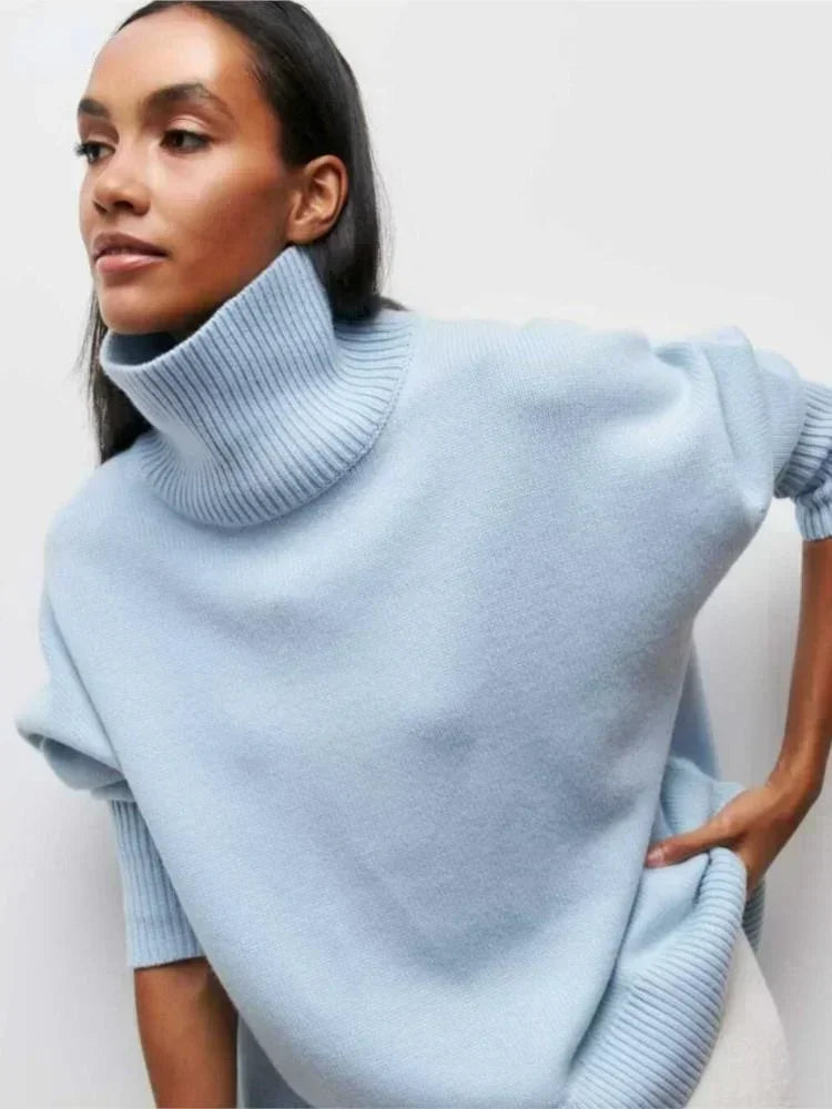 Levoire | Pull À Col Roulé Surdimensionné Fino Bleu (Seulement 8 unités restantes)