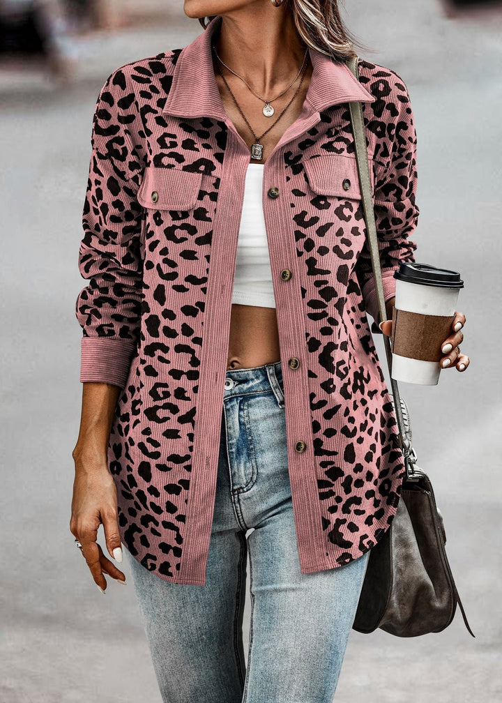 Levoire | Veste Confortable Grande Taille Avec Motif Léopard
