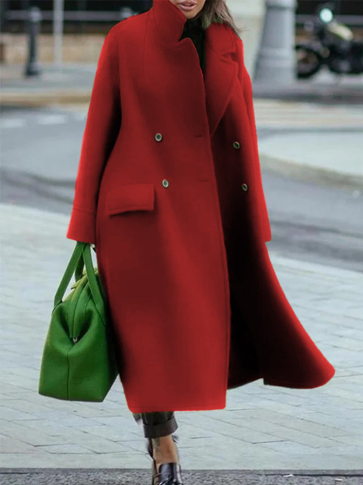 Levoire | Veste Longue Élégante Avec Ceinture Et Manches Stylées Rot