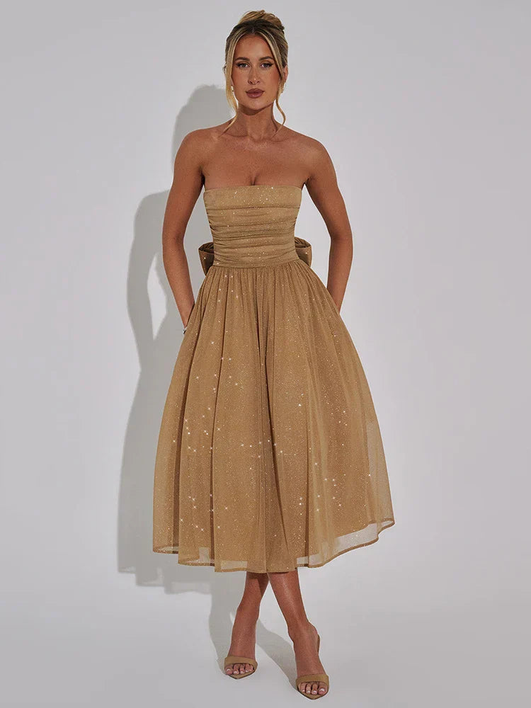 Levoire | Midi Robe Or Moment Kaki