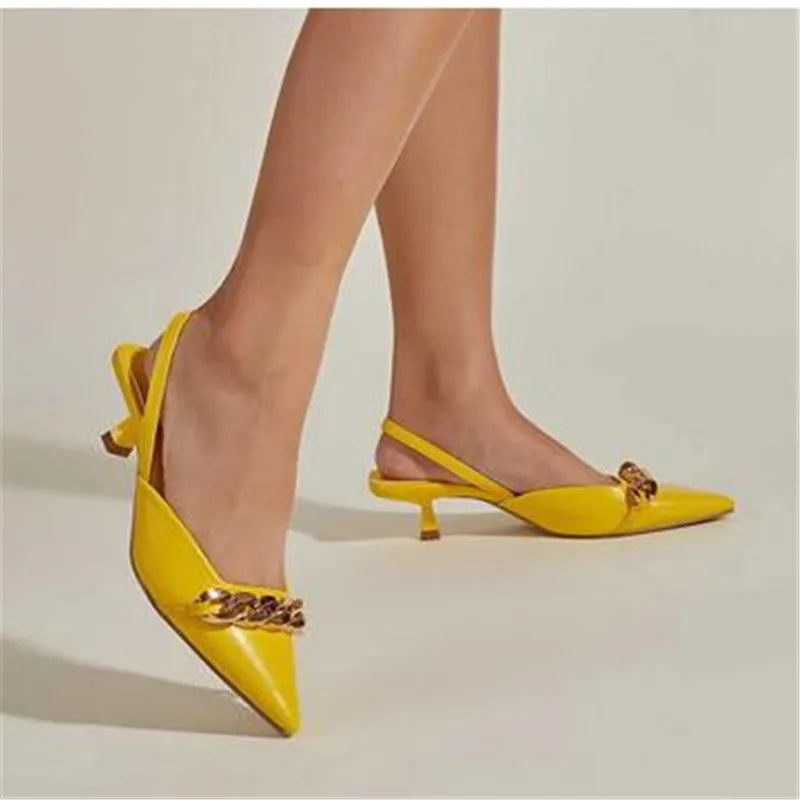 Levoire | Escarpins Élégants Pour Femmes Avec Détail De Chaîne Luxueux