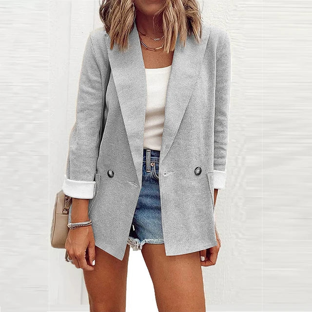 Levoire | Veste Élégante À Manches Longues Avec Poches Gris