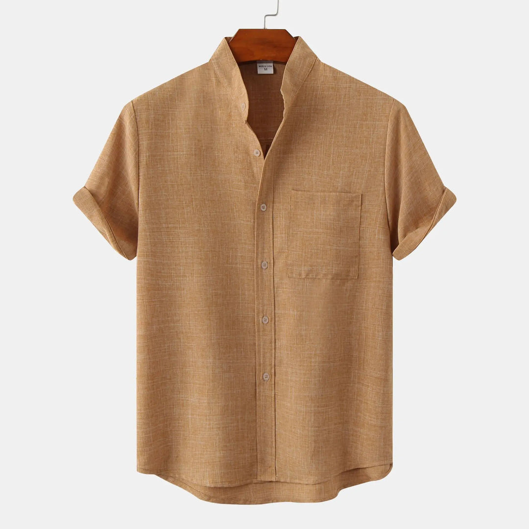Levoire | Chemise De Loisirs En Lin De Luxe Marron