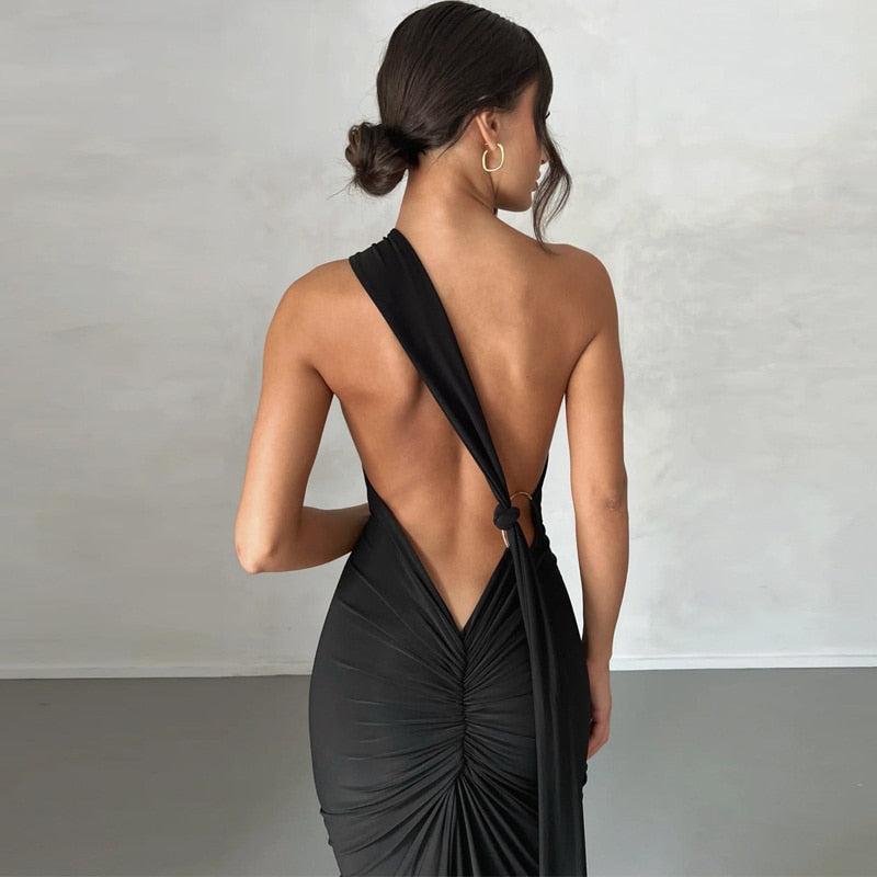 Levoire | Une Épaule Dos Lié Sans Manches Maxi-Vêtements