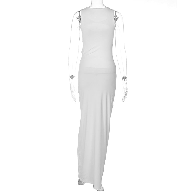 Levoire | Blanc Taille Haute Robe Longue