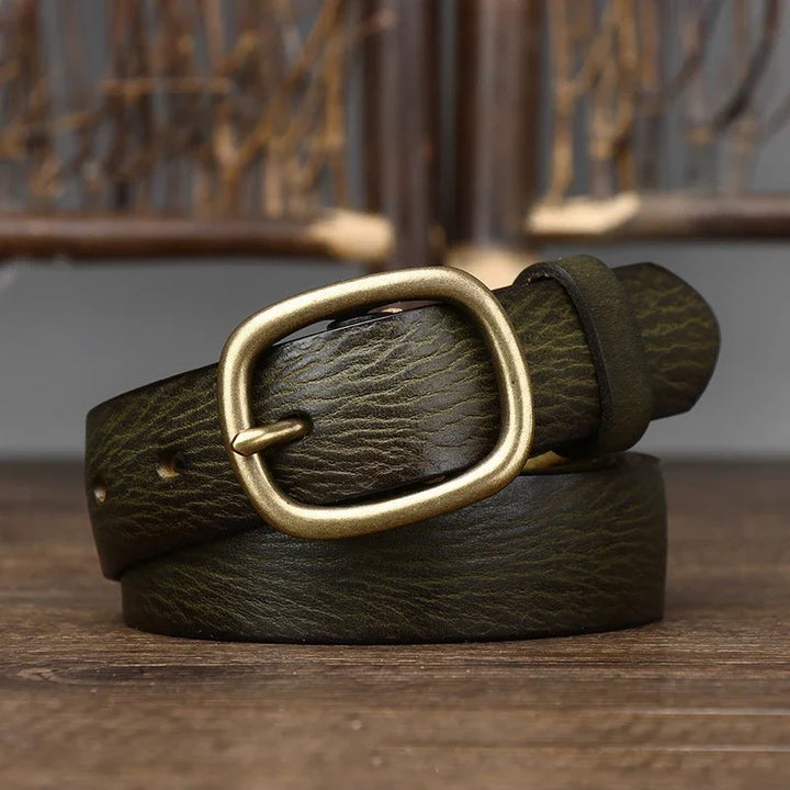 Levoire | Ceinture en cuir pour femmes au look élégant Vert