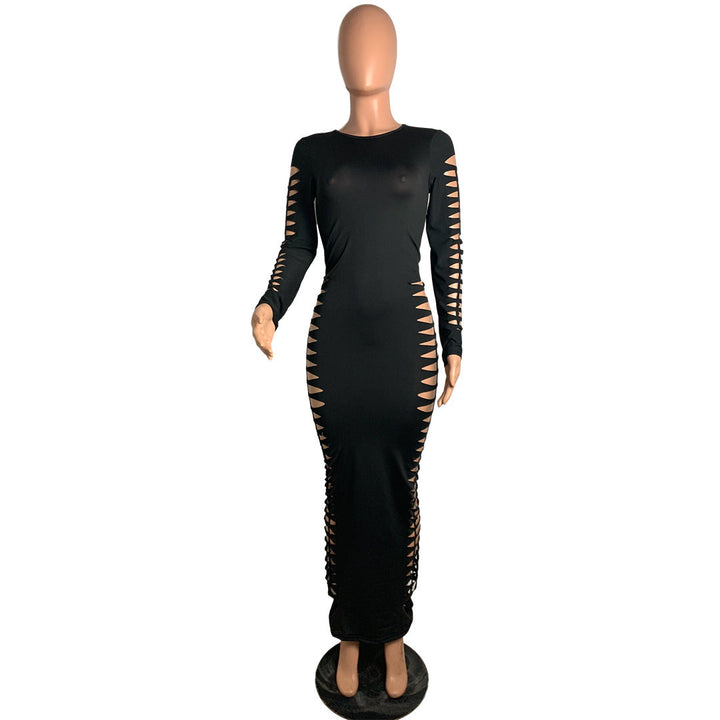Levoire | Robe Maxi Bodysuit À Manches Longues Avec Longueur Sur Le Côté