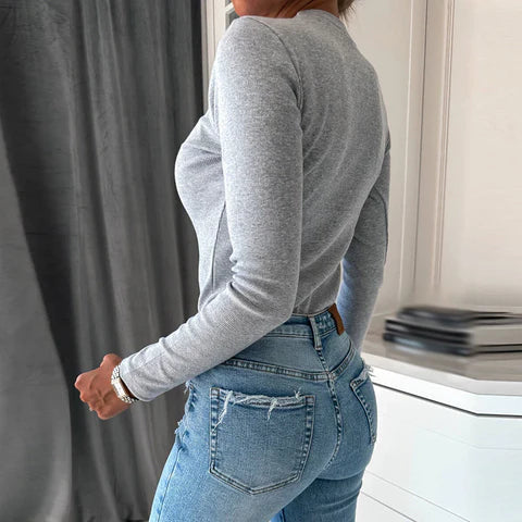 Levoire | Sweatshirt À Manches Longues Avec Col Rond Et Coupe Slim