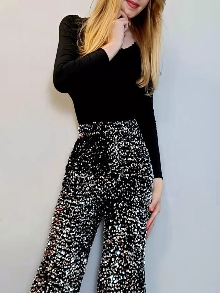 Levoire | Pantalon À Paillettes Avec Ce Pantalon, Tu Brilles Toute La Soirée !