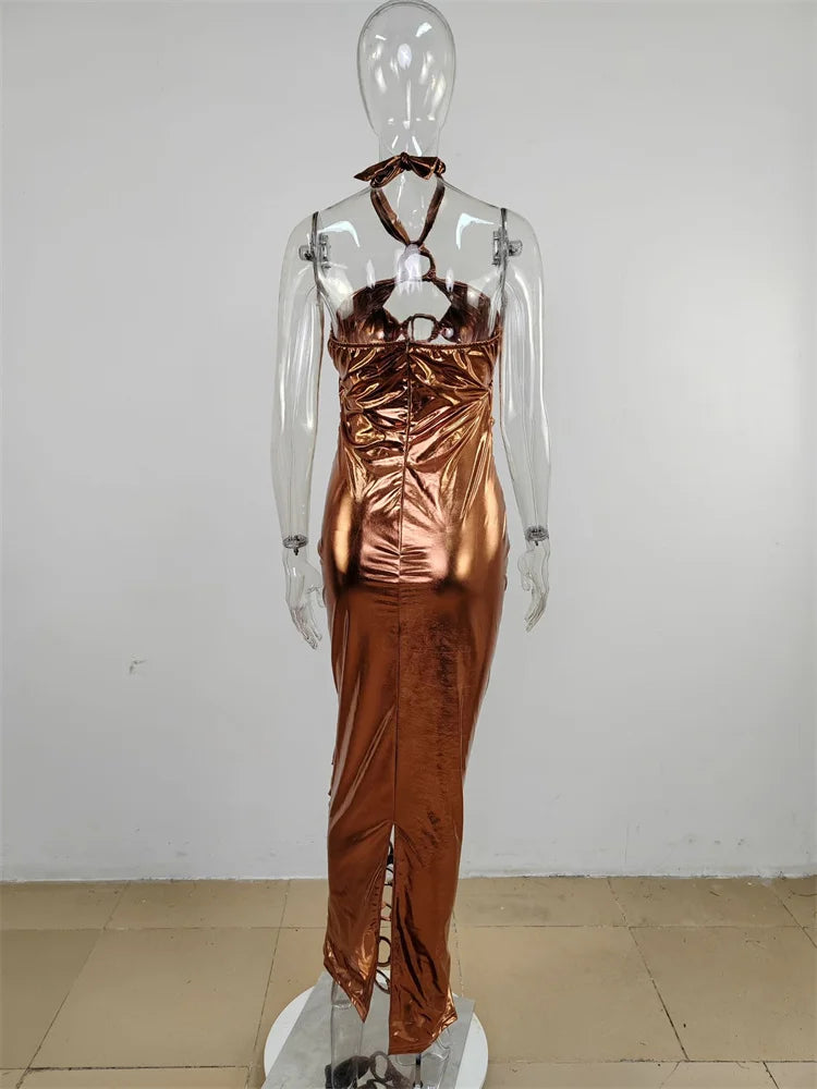 Levoire | Halter Métal Boucle Pouce Dos Longues Robes