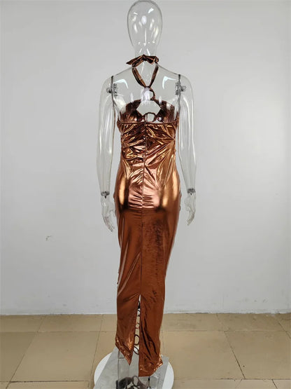 Levoire | Halter Métal Boucle Pouce Dos Longues Robes