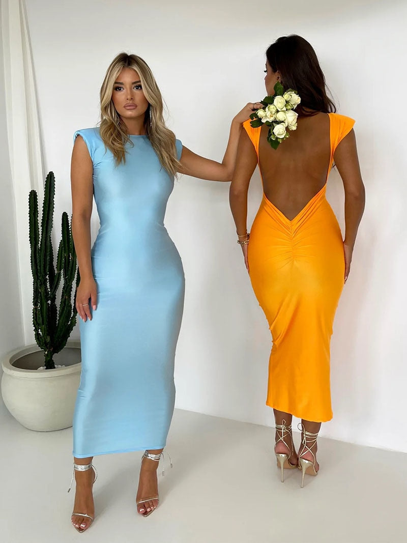 Levoire | Robe Maxi À Col Rond Avec Manches