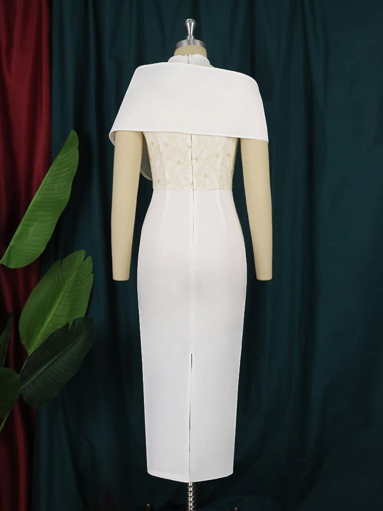 Levoire | Off-Shoulder Épaules-Lace Resirkulert Midi Robes