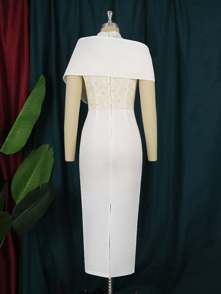 Levoire | Off-Shoulder Épaules-Lace Resirkulert Midi Robes