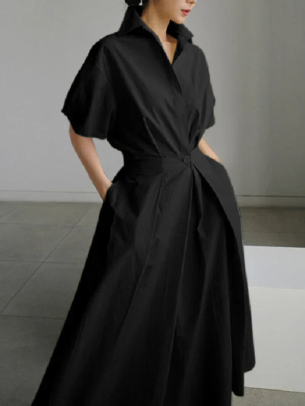 Levoire | Robe Mi-Longue Moderne À Décolleté V Avec Poches