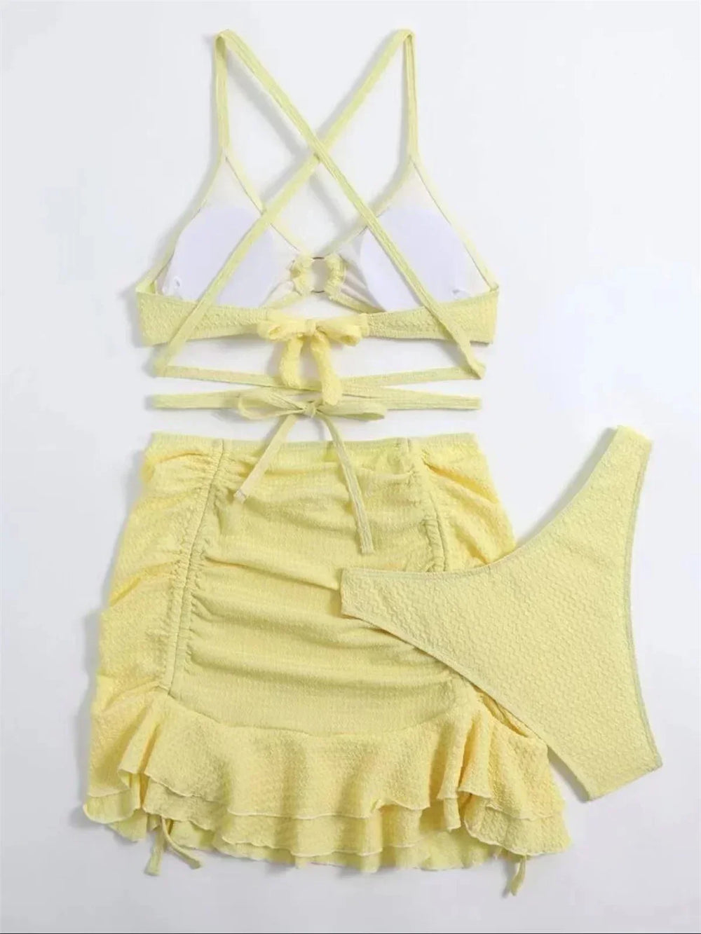 Levoire | Bikini Et Short À Volants Ensemble 3 Pièces