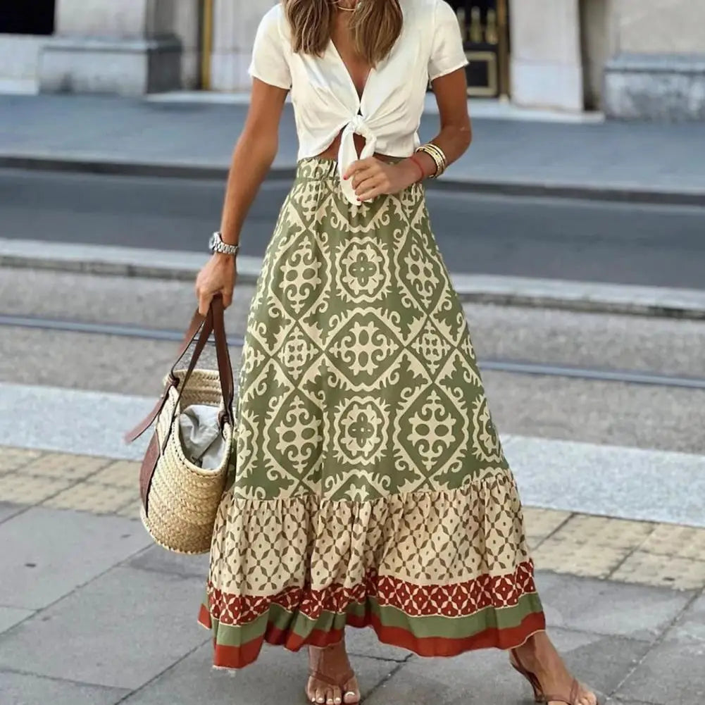 Levoire | Jupe de printemps confortable Vert