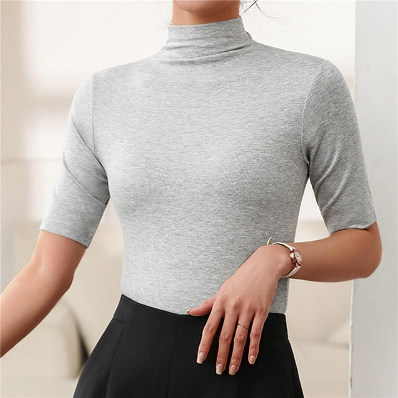 Levoire | Pull Élégant Pour Femme - Col Roulé Gris