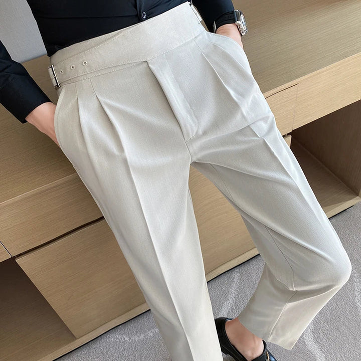 Levoire | Pantalons Décontractés Taille Haute Pour Hommes Avec Ceinture